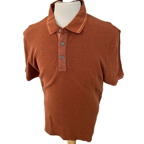 Carbon 2 Cobalt Polo Shirt S/S Orange Mens Size Medium 100% Cotton - Picture 1 of 6